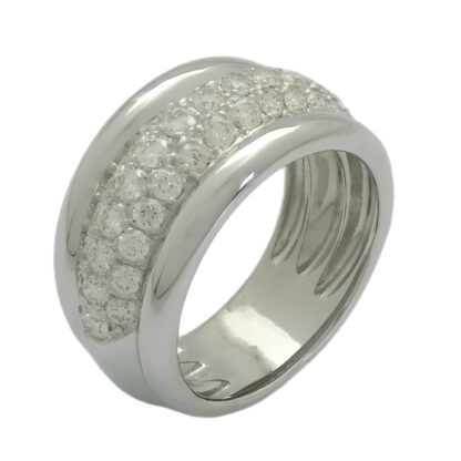 18ct White Gold 1.00ct Diamond Band