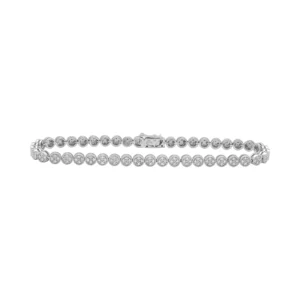 18ct White Gold 0.72ct Diamond Tennis Bracelet 7.5&#8243; 2mm
