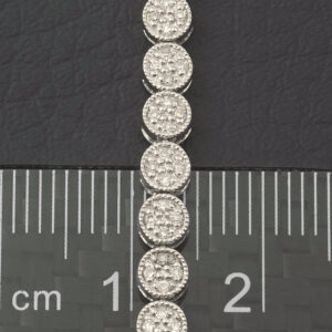 18ct White Gold 0.72ct Diamond Tennis Bracelet 7.5″ 2mm