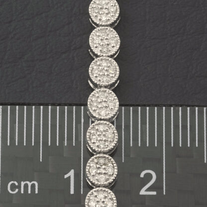 18ct White Gold 0.72ct Diamond Tennis Bracelet 7.5" 2mm - Image 3