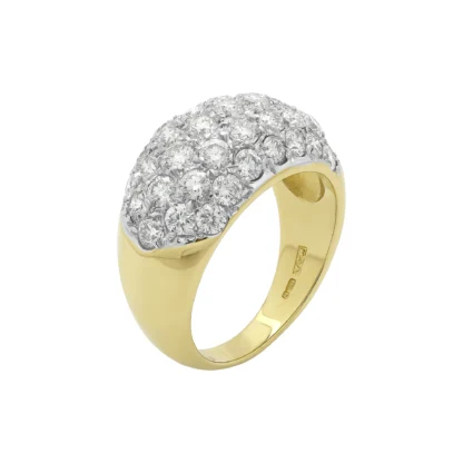18ct Yellow Gold 2.50ct Diamond Bubble Ring