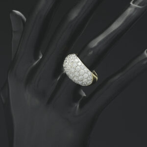 18ct Yellow Gold 2.50ct Diamond Bubble Ring
