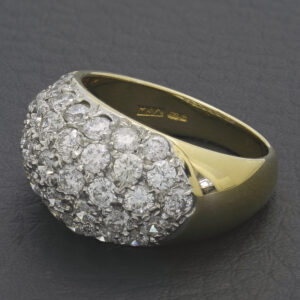 18ct Yellow Gold 2.50ct Diamond Bubble Ring