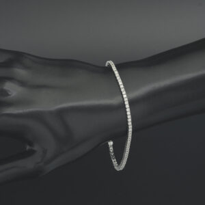 18ct White Gold 2.30ct Diamond Tennis Bracelet 7″ 1mm