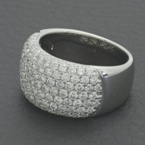 18ct White Gold 2.40ct Diamond Multi Row Dress Ring