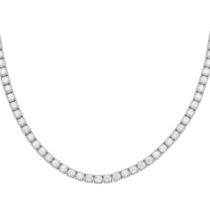 18ct White Gold 10.75ct Diamond Tennis Necklace