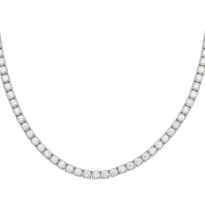 18ct White Gold 10.75ct Diamond Tennis Necklace