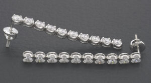 18ct White Gold 2.40ct Diamond Drop Earrings