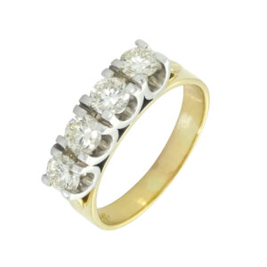 18ct Yellow Gold 1.18ct Diamond 4 Stone Ring
