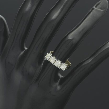 18ct Yellow Gold 1.18ct Diamond 4 Stone Ring - Image 2