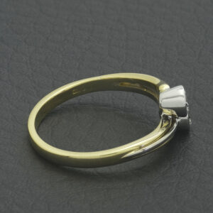 18ct Yellow Gold 0.34ct Diamond 2 Stone Ring