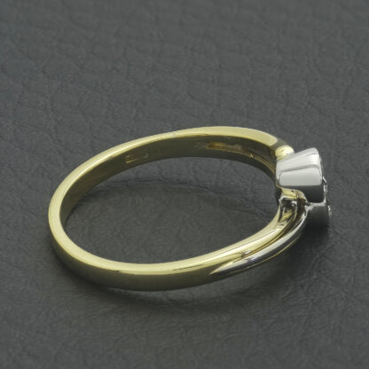18ct Yellow Gold 0.34ct Diamond 2 Stone Ring - Image 3