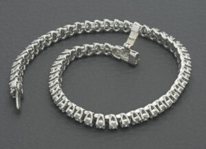 14ct White Gold 3.00ct Diamond Tennis Bracelet 7&#8243; 4mm
