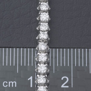 14ct White Gold 3.00ct Diamond Tennis Bracelet 7&#8243; 4mm