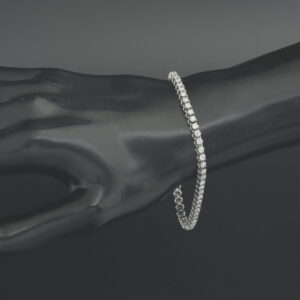 14ct White Gold 3.00ct Diamond Tennis Bracelet 7&#8243; 4mm