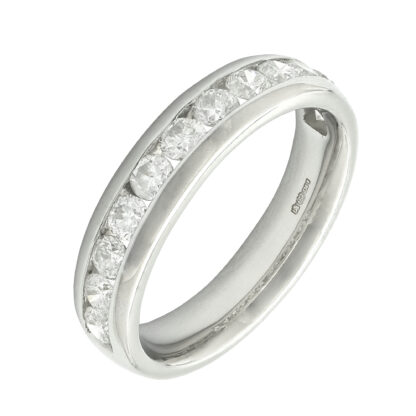 18ct White Gold 0.84ct Diamond Channel Eternity Ring