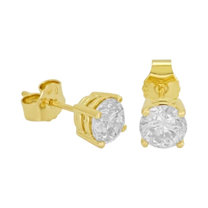 18ct Yellow Gold 2.18ct Diamond Stud Earrings