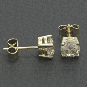 18ct Yellow Gold 2.18ct Diamond Stud Earrings