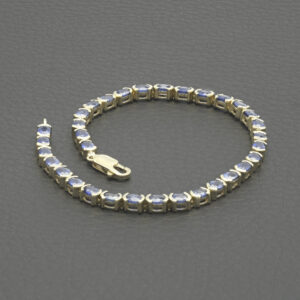 9ct Yellow Gold Sapphire Bracelet 7.5&#8243; 3.5mm