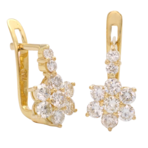 18ct Yellow Gold 1.50ct Diamond Clip Earrings