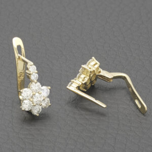 18ct Yellow Gold 1.50ct Diamond Clip Earrings