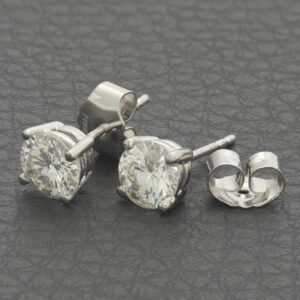 Platinum 1.40ct Brilliant Cut Diamond Studs