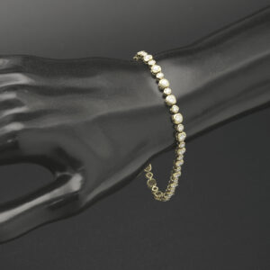 9ct Yellow Gold 1.84ct Diamond Tennis Bracelet 7.5” 4mm