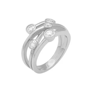 18ct White Gold 0.80ct Diamond Raindance Ring
