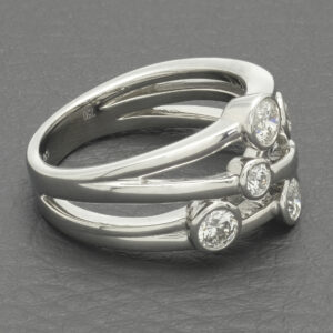 18ct White Gold 0.80ct Diamond Raindance Ring