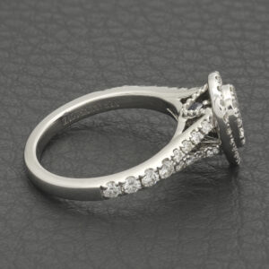 18ct White Gold 0.70ct Diamond Pear Halo Ring