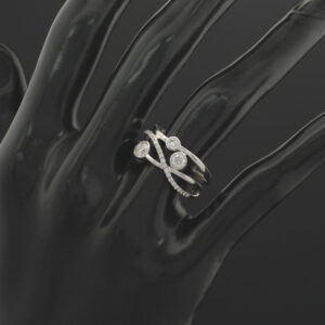 18ct White Gold 0.70ct Diamond Raindance Ring