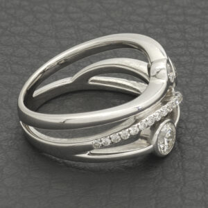 18ct White Gold 0.70ct Diamond Raindance Ring