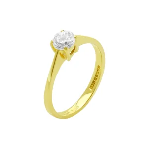 18ct Yellow Gold 0.50ct Diamond Solitaire Ring