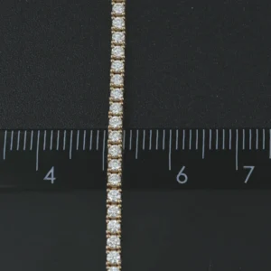 18ct Rose Gold 2.16ct Diamond Tennis Bracelet 6.5″ 2.5mm