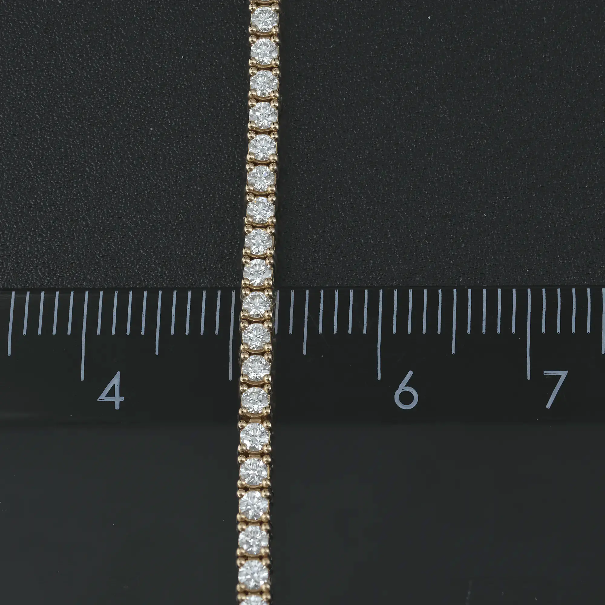 18ct Rose Gold 2.16ct Diamond Tennis Bracelet 6.5" 2.5mm - Image 3