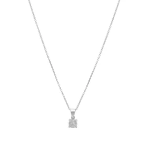 Platinum 0.95ct Diamond Necklace 18″ 1.5mm