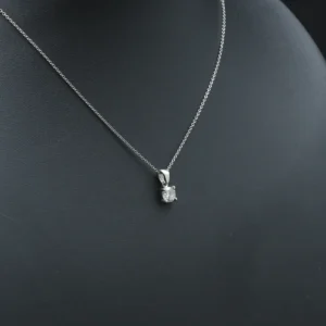 Platinum 0.95ct Diamond Necklace 18″ 1.5mm