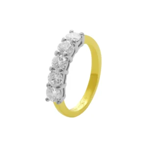18ct Yellow Gold 1.00ct Diamond 5 Stone Ring