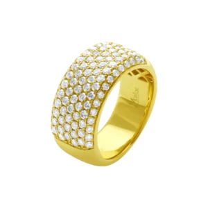 18ct Yellow Gold 1.70ct Gents Diamond Set Band