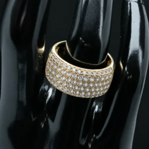 18ct Yellow Gold 1.70ct Gents Diamond Set Band