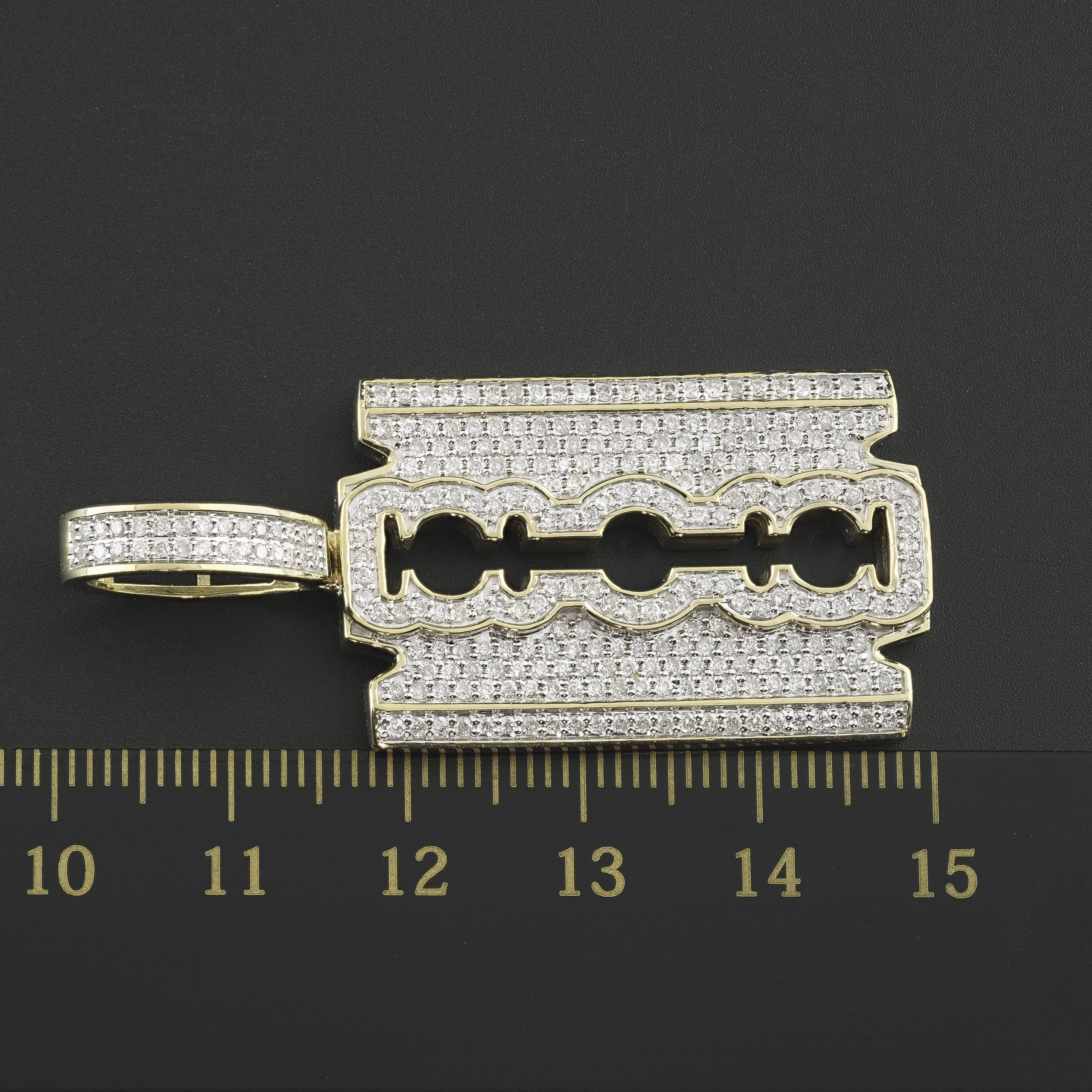 Diamond razor sales blade pendant