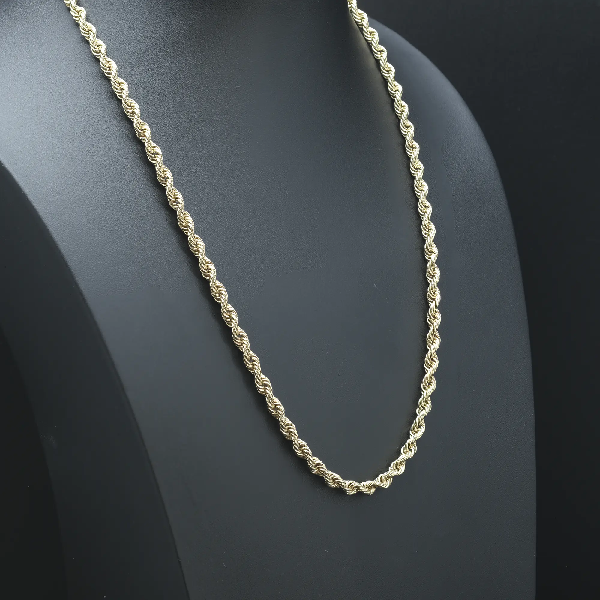 9ct Yellow Gold Rope Chain 26.5" 5.5mm - Image 2