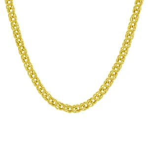 9ct Yellow Gold Fancy Double Curb Chain 23.5″ 5.5mm