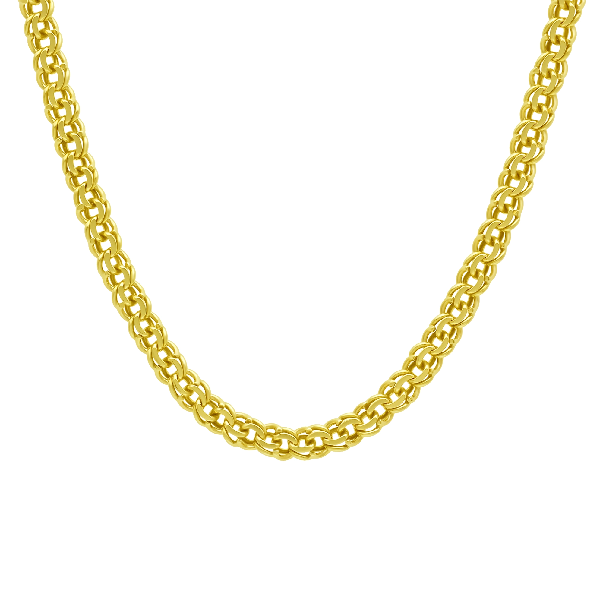 9ct Yellow Gold Fancy Double Curb Chain 23.5" 5.5mm