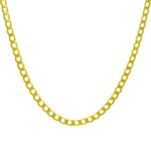 9ct Yellow Gold Curb Chain 22″ 4mm