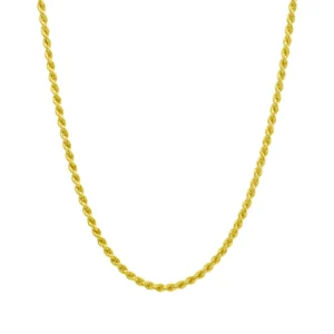 9ct Yellow Gold Rope Chain 18.5″ 3mm