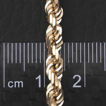 9ct Rose Gold Diamond Cut Rope Chain 28.5" 4mm - Image 2