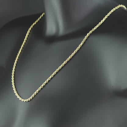 9ct Yellow Gold Rope Chain 22" 4mm - Image 3