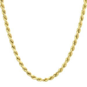 9ct Yellow Gold Rope Chain 26&#8243; 4mm