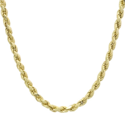9ct Yellow Gold Rope Chain 24" 4mm